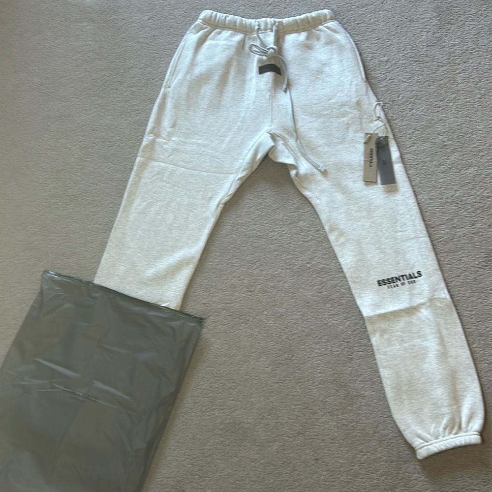 Brand New Light Oatmeal Essentials Sweatpants